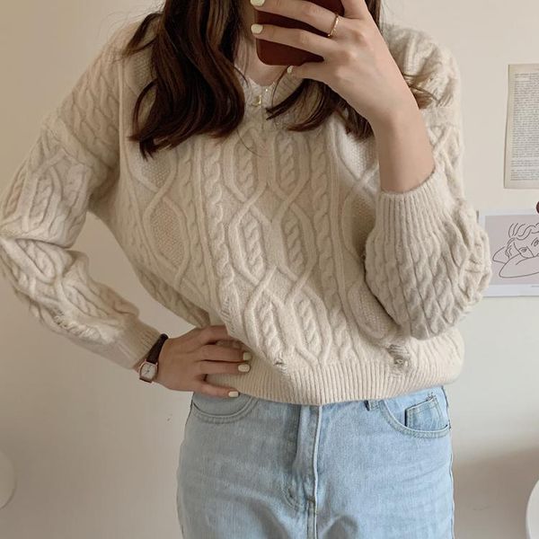 dunayskiy 2021 autumn winter women sweater v-neck pullovers minimalist cutout oversize knitted elegant ladies jumpers women's sweaters, White;black
dunayskiy 2021 autumn winter women sweater v-neck pullovers minimalist cutout oversize knitted elegant ladies jumpers women's sweaters, White;black