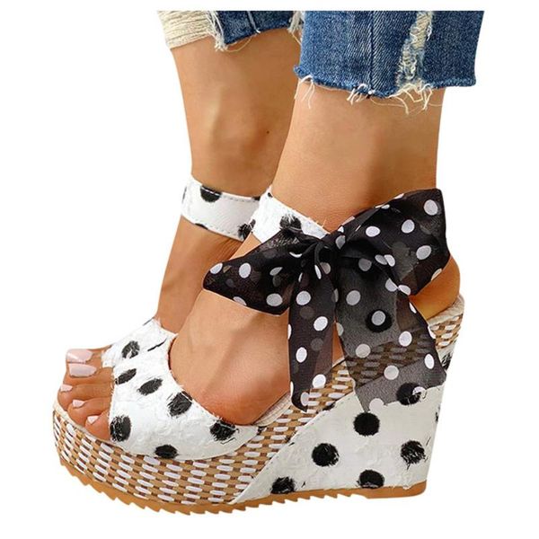 sandals dot lace-up shoes footwear ladies women's platform wedges heel fashion woman high heels outdoor, Black
sandals dot lace-up shoes footwear ladies women's platform wedges heel fashion woman high heels outdoor, Black