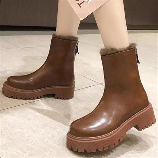 boots platform ankle women 2021 winter warm fur chunky pu leather motorcycle female punk shoes black brown short booties
boots platform ankle women 2021 winter warm fur chunky pu leather motorcycle female punk shoes black brown short booties