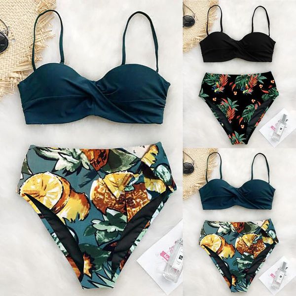 women's swimwear women summer bikinis fashion print bikini push-up pad swimsuit beachwear set 2021, White;black
women's swimwear women summer bikinis fashion print bikini push-up pad swimsuit beachwear set 2021, White;black