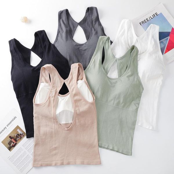 camisoles & tanks women long camisole seamless sports tank hollow backless wireless with padded sling intimate underwear, Black;white
camisoles & tanks women long camisole seamless sports tank hollow backless wireless with padded sling intimate underwear, Black;white