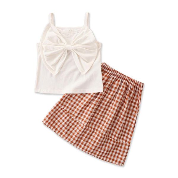 clothing sets summer girl set big bowknot white vest + plaid skirt suits for kids clothes
clothing sets summer girl set big bowknot white vest + plaid skirt suits for kids clothes