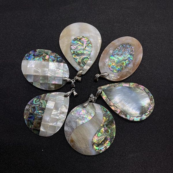 charms natural shell pendant mother of pearl splicing abalone exquisite for jewelry making diy necklace accessories, Bronze;silver
charms natural shell pendant mother of pearl splicing abalone exquisite for jewelry making diy necklace accessories, Bronze;silver