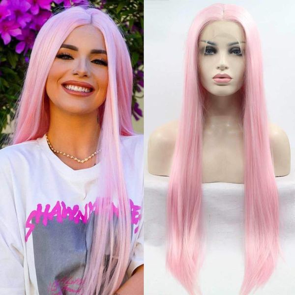 synthetic wigs long straight heat resistant pink hair with baby lace front for women transparent wig, Black
synthetic wigs long straight heat resistant pink hair with baby lace front for women transparent wig, Black