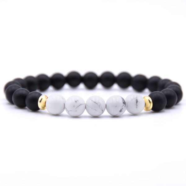 colorful 8mm natural beads white turquoise agate tiger eye strands bracelet, Black
colorful 8mm natural beads white turquoise agate tiger eye strands bracelet, Black