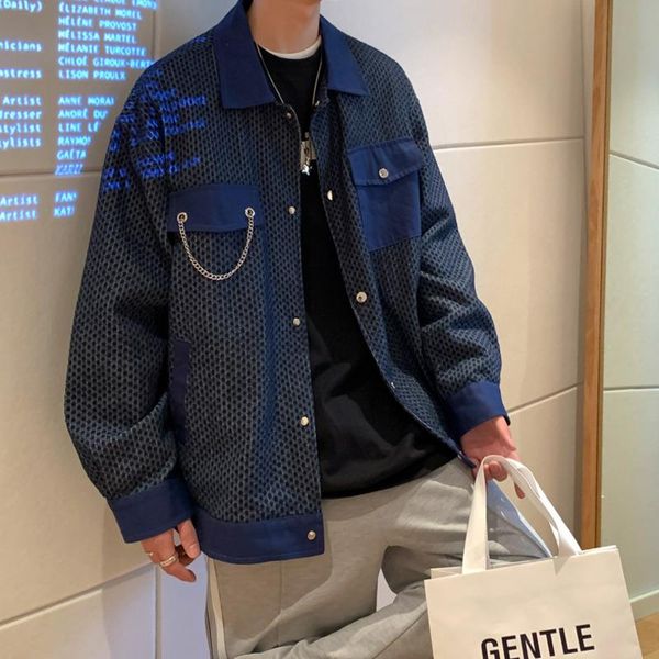 men's jackets autumn cotton plaid jacket men's fashion denim stitching pocket casual mens streetwear loose hip-hop bomber men, Black;brown
men's jackets autumn cotton plaid jacket men's fashion denim stitching pocket casual mens streetwear loose hip-hop bomber men, Black;brown
