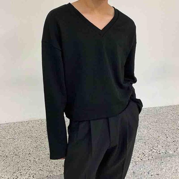 men's sweaters youth pullover korean style fashion exquisite autumn loose casual short v-neck sweater for men and women, White;black
men's sweaters youth pullover korean style fashion exquisite autumn loose casual short v-neck sweater for men and women, White;black