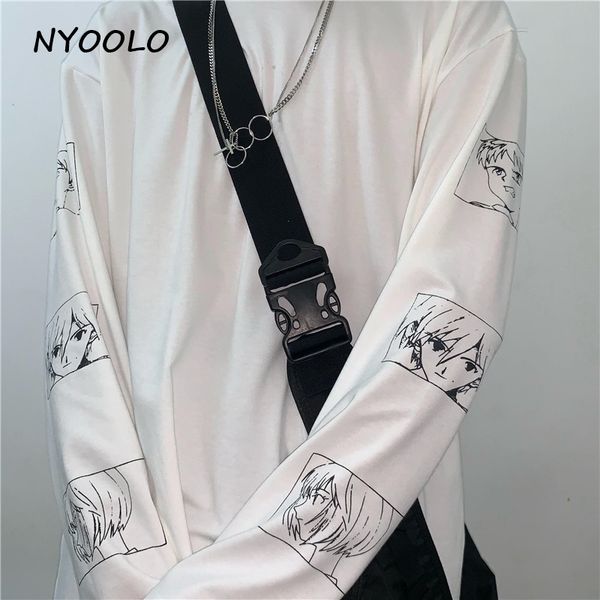 nyoolo harajuku simple design anime character print tee shirt autumn streetwear long sleeve o-neck t-shirt women men clothes, White
nyoolo harajuku simple design anime character print tee shirt autumn streetwear long sleeve o-neck t-shirt women men clothes, White