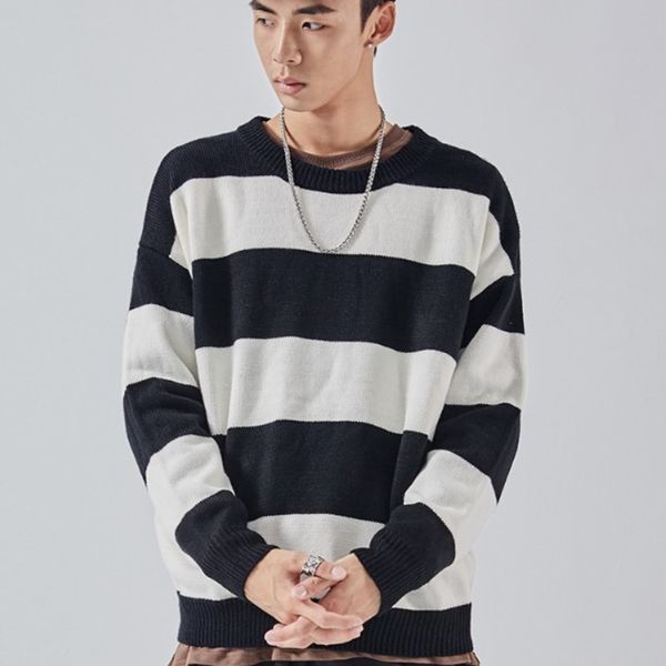 iefb / fashion spring o-neck long sleeve chompas para hombre loose knitting japanese sweater men pullovers 9a020 210524, White;black
iefb / fashion spring o-neck long sleeve chompas para hombre loose knitting japanese sweater men pullovers 9a020 210524, White;black
