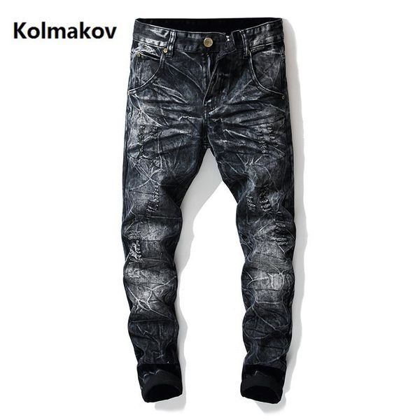autumn men jeans black classic fashion denim elastic men's casual broken hole slim fit trousers size 28-40, Blue
autumn men jeans black classic fashion denim elastic men's casual broken hole slim fit trousers size 28-40, Blue