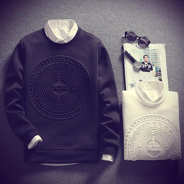 sweatshirts spring and autumn men t shirts three dimensional pattern male pullover trendy thin korean style teenager boys h02, White;black
sweatshirts spring and autumn men t shirts three dimensional pattern male pullover trendy thin korean style teenager boys h02, White;black