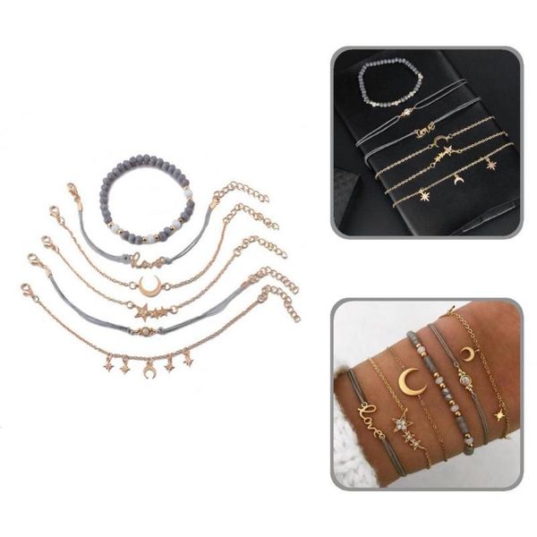 bangle 1 set good lightweight fine workmanship anti-fade stylish couples bracelets for students moon, Black
bangle 1 set good lightweight fine workmanship anti-fade stylish couples bracelets for students moon, Black