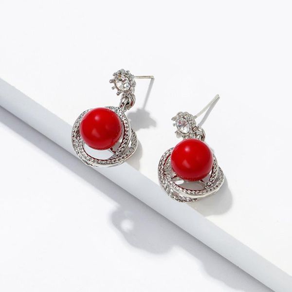 stud imitation pearl earrings geometric round earring red bead for women wedding jewelry gifts, Golden;silver
stud imitation pearl earrings geometric round earring red bead for women wedding jewelry gifts, Golden;silver