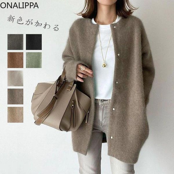 women's wool & blends onalippa 2021 women cardigan early winter gentle elegant age-reducing mid-length long-sleeved solid color design, Black
women's wool & blends onalippa 2021 women cardigan early winter gentle elegant age-reducing mid-length long-sleeved solid color design, Black