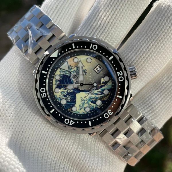 wristwatches steeldive design upgrade sd1975j men's mechanical watch 300m waterproof tuna kanagawa surf double sapphire crystal nh35 wa, Slivery;brown
wristwatches steeldive design upgrade sd1975j men's mechanical watch 300m waterproof tuna kanagawa surf double sapphire crystal nh35 wa, Slivery;brown