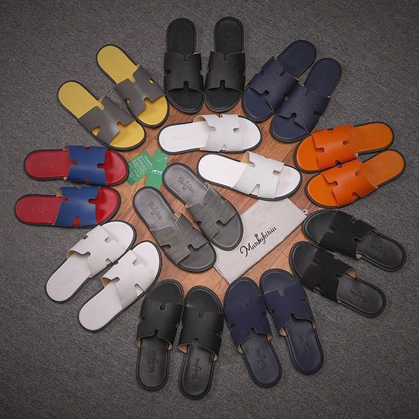slipper european station sandals, breathable beach shoes, big brand h leather men's slippers, xia da size antiskid cow leather one line, Black
slipper european station sandals, breathable beach shoes, big brand h leather men's slippers, xia da size antiskid cow leather one line, Black