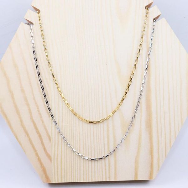 chains 5pcs stainless steel 45/50/55/60cm+5cm 2mm long box chain link diy necklace elegant jewelry unfading 2 color, Silver
chains 5pcs stainless steel 45/50/55/60cm+5cm 2mm long box chain link diy necklace elegant jewelry unfading 2 color, Silver