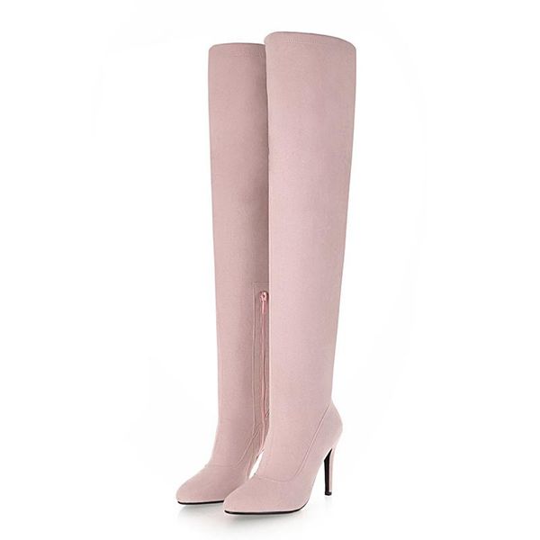 boots women's plus size 33-48 over the knee thigh high women super heels potied toe long shoes woman booties, Black
boots women's plus size 33-48 over the knee thigh high women super heels potied toe long shoes woman booties, Black