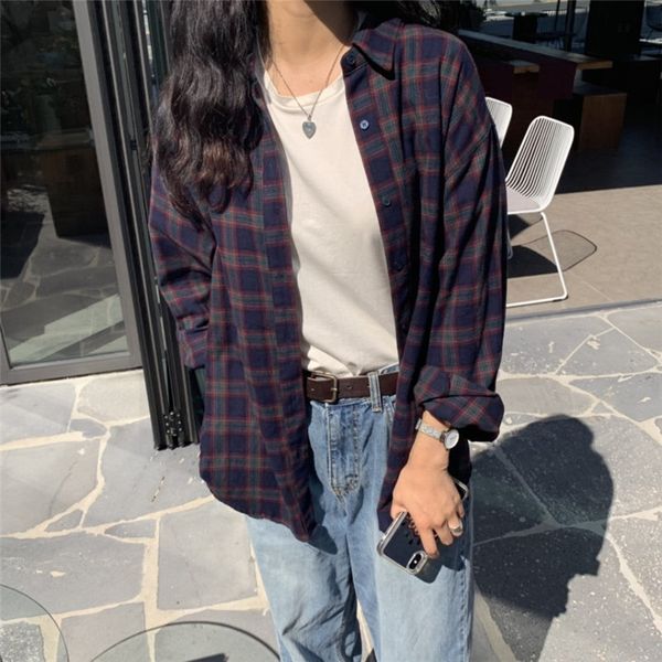 loose retro korean color-hit plaid stylish women fresh office lady brief elegant students casual shirts 210421, White
loose retro korean color-hit plaid stylish women fresh office lady brief elegant students casual shirts 210421, White