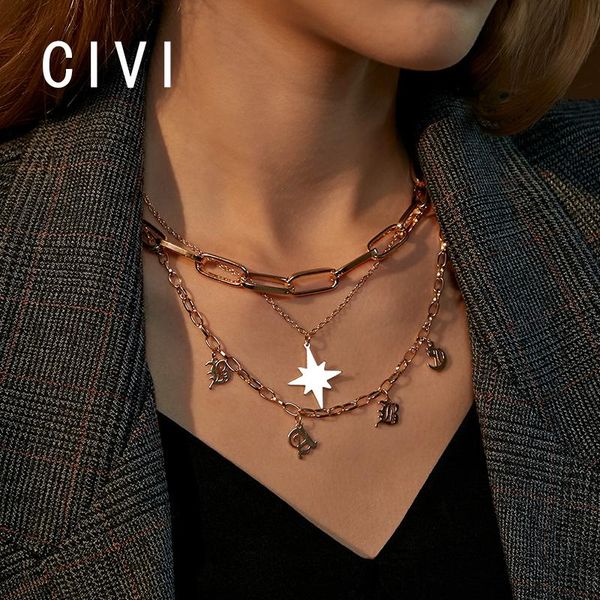 pendant necklaces civi retro multilayer moon women pendent choker statement gold color female chain for girl fashion jewelry 2021, Silver
pendant necklaces civi retro multilayer moon women pendent choker statement gold color female chain for girl fashion jewelry 2021, Silver