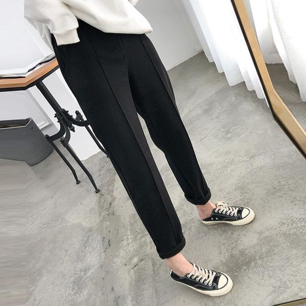 women's pants & capris ol style thicken women pencil plus size wool female work suit 2021 autumn high waist loose trousers, Black;white
women's pants & capris ol style thicken women pencil plus size wool female work suit 2021 autumn high waist loose trousers, Black;white