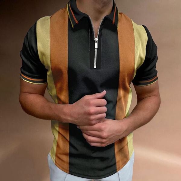 stitching color men's zipper polo shirt, comfortable, breathable, fashionable and cool, daily business trip, work party, White;black
stitching color men's zipper polo shirt, comfortable, breathable, fashionable and cool, daily business trip, work party, White;black