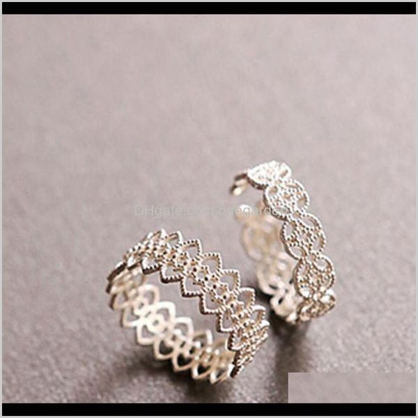 band drop delivery 2021 jewelry s925 sterling sier hollow out lace open simple rings for women fashion vqb5e, Silver
band drop delivery 2021 jewelry s925 sterling sier hollow out lace open simple rings for women fashion vqb5e, Silver