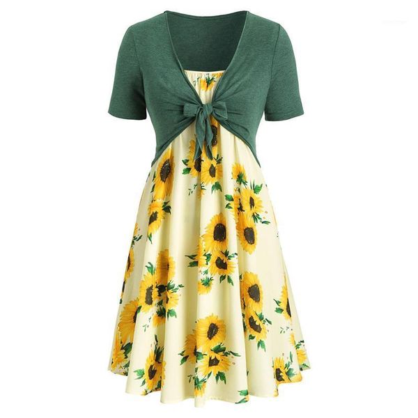 casual dresses dress women short sleeve bow knot bandage sunflower print mini cotton korean vestidos primavera vintage, Black;gray
casual dresses dress women short sleeve bow knot bandage sunflower print mini cotton korean vestidos primavera vintage, Black;gray