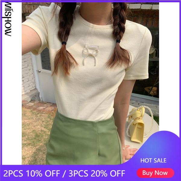 women's t-shirt mishow tees for women short sleeve casual comfortable bow tshirt slim fashion t-shirts female clothing mxa21t0002, White
women's t-shirt mishow tees for women short sleeve casual comfortable bow tshirt slim fashion t-shirts female clothing mxa21t0002, White
