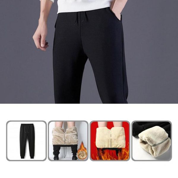 men's pants tight simple straight winter casual thick inseam for sleeping, Black
men's pants tight simple straight winter casual thick inseam for sleeping, Black