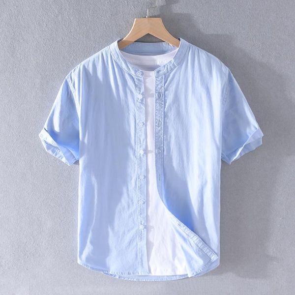 men's casual shirts 2021 summer style italy men brand cotton shirt for white stand collar fashion mens chemise overhemd, White;black
men's casual shirts 2021 summer style italy men brand cotton shirt for white stand collar fashion mens chemise overhemd, White;black