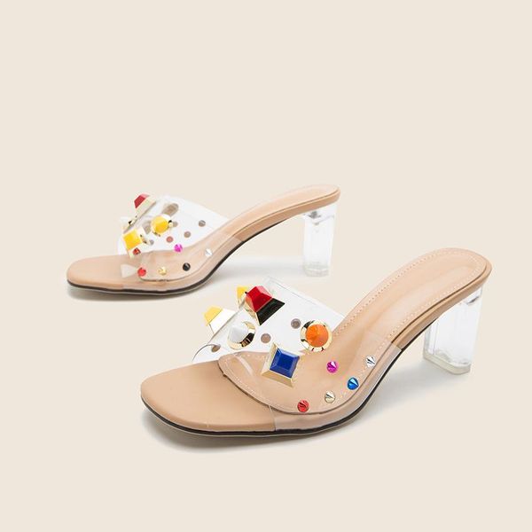 slippers 2021 style outer wear fairy fashion sandals crystal transparent high heel thick large size female, Black
slippers 2021 style outer wear fairy fashion sandals crystal transparent high heel thick large size female, Black