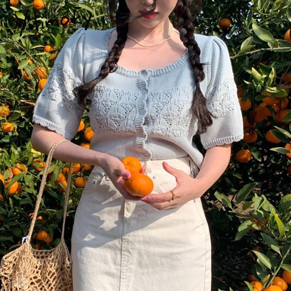 women's blouses & shirts yitimoky knitted button up shirt women cardigan korean fashion hollow out ladies petal sleeve o-neck cotton s, White
women's blouses & shirts yitimoky knitted button up shirt women cardigan korean fashion hollow out ladies petal sleeve o-neck cotton s, White