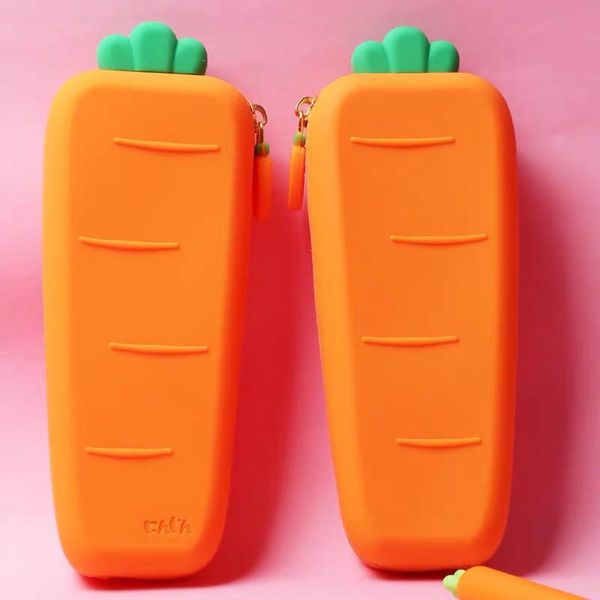 pencil cases silicone 2021 23cm cute carrot soft case deskorganizer bag kawaii stationery kids birthday gift
pencil cases silicone 2021 23cm cute carrot soft case deskorganizer bag kawaii stationery kids birthday gift