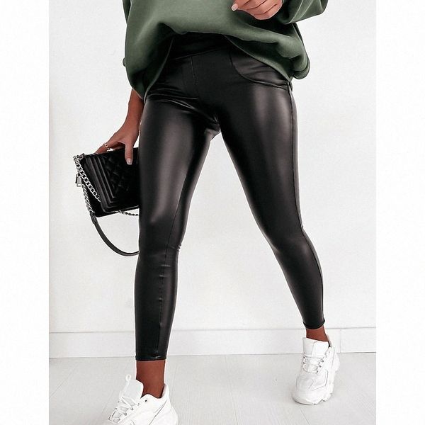 women's fashion leggings side pockets ankle-length pants daily weekend micro-elastic plain pu comfort mid waist slim black s m l u9x
women's fashion leggings side pockets ankle-length pants daily weekend micro-elastic plain pu comfort mid waist slim black s m l u9x