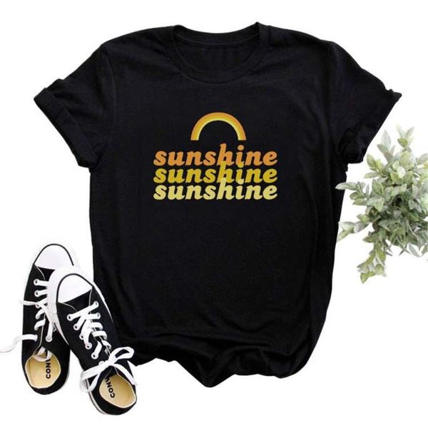 women's t-shirt sunshine letter printed short sleeved plus size womens t-shirts graphic tees women clothes, White
women's t-shirt sunshine letter printed short sleeved plus size womens t-shirts graphic tees women clothes, White