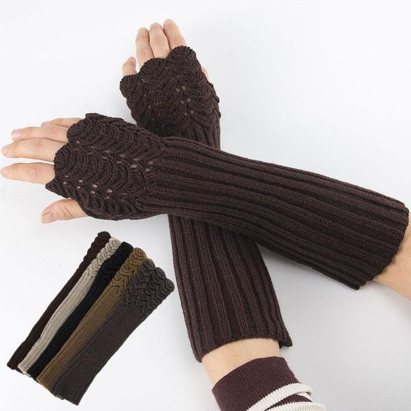 five fingers gloves 1 pair women knitted fingerless hand autumn winter wrist sleeves arm warmers long ladies stretchy mitten black grey, Blue;gray
five fingers gloves 1 pair women knitted fingerless hand autumn winter wrist sleeves arm warmers long ladies stretchy mitten black grey, Blue;gray