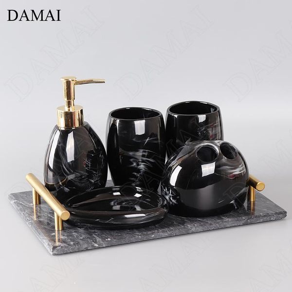 bath accessory set five piece ceramic bathroom accessories european creative marble texture shower wash restroom toiletries organizer
bath accessory set five piece ceramic bathroom accessories european creative marble texture shower wash restroom toiletries organizer