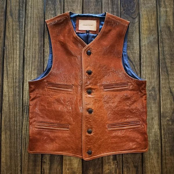 men's vests thick sheepskin vest safari vintage classic motorcycle sleeveless jacket soft genuine leather, Black;white
men's vests thick sheepskin vest safari vintage classic motorcycle sleeveless jacket soft genuine leather, Black;white