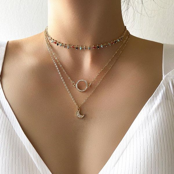 pendant necklaces hi man 2pcs/set acrylic crystal moon round three-tier necklace women fashion creative friendship jewelry, Silver
pendant necklaces hi man 2pcs/set acrylic crystal moon round three-tier necklace women fashion creative friendship jewelry, Silver