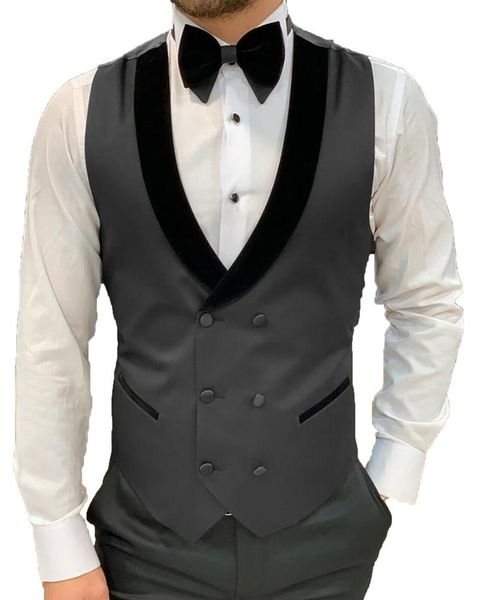 men's vests fashion grey suit vest for men custom made slim fit man groom wedding waistcoat velvet shawl lapel casual sleeveless jacket, Black;white
men's vests fashion grey suit vest for men custom made slim fit man groom wedding waistcoat velvet shawl lapel casual sleeveless jacket, Black;white
