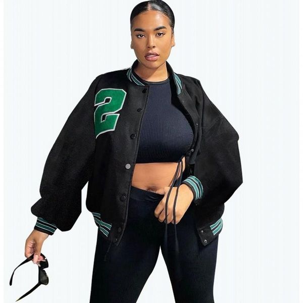 women's jackets casual baseball jacket women single breasted full sleeve outwear autumn winter print street style hip hop long coats, Black;brown
women's jackets casual baseball jacket women single breasted full sleeve outwear autumn winter print street style hip hop long coats, Black;brown