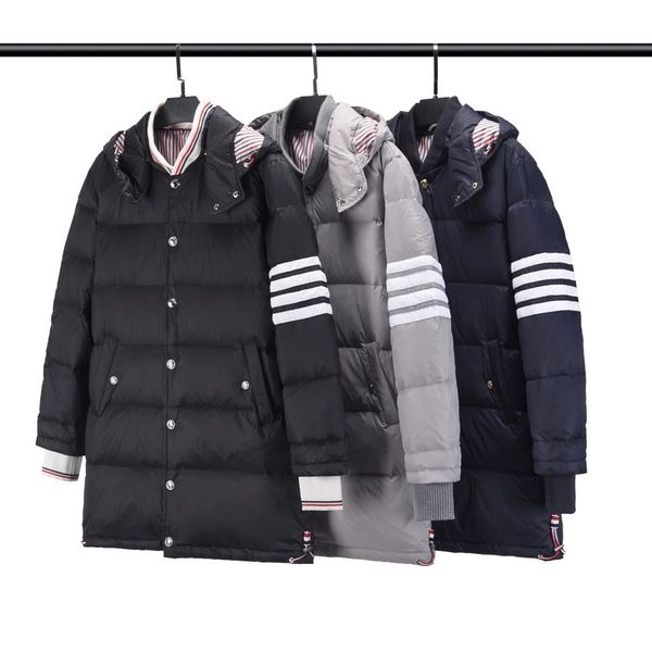 tb brown men's and women's down et, thick coat, warm dign, long, casual, hoodie, stripe, lovers, Black
tb brown men's and women's down et, thick coat, warm dign, long, casual, hoodie, stripe, lovers, Black