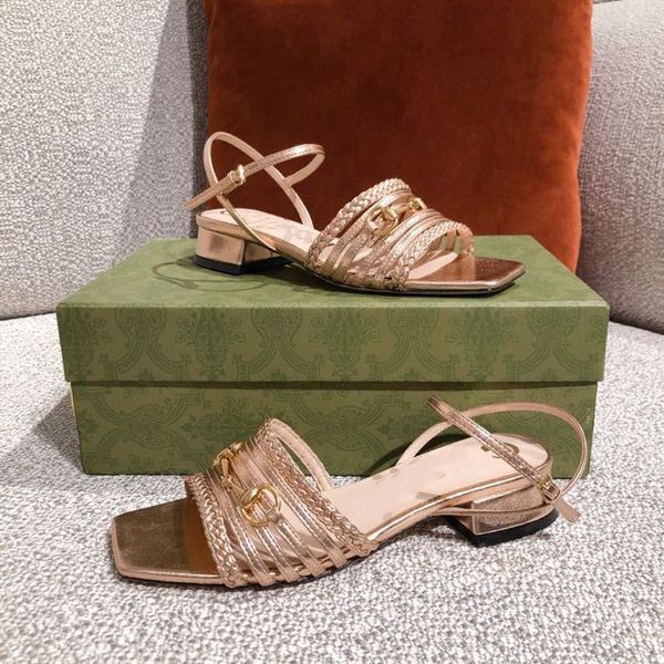 high-end customized sandal classic horse buckle woven sandals thick-heeled square-headed women's sandals real leather, Black
high-end customized sandal classic horse buckle woven sandals thick-heeled square-headed women's sandals real leather, Black
