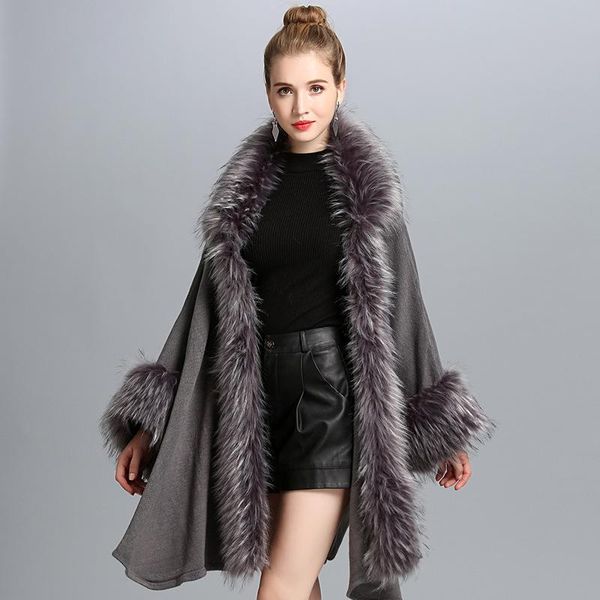 scarves autumn winter women's long knitted cardigan sweater fashion fake fur cashmere shawl cape coat poncho female loose cloak, Blue;gray
scarves autumn winter women's long knitted cardigan sweater fashion fake fur cashmere shawl cape coat poncho female loose cloak, Blue;gray