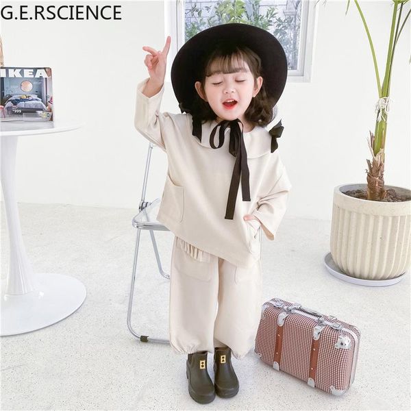 children's clothing 2021 spring girls' silky doll bow collar shirt and pants two piece suit sets, White
children's clothing 2021 spring girls' silky doll bow collar shirt and pants two piece suit sets, White