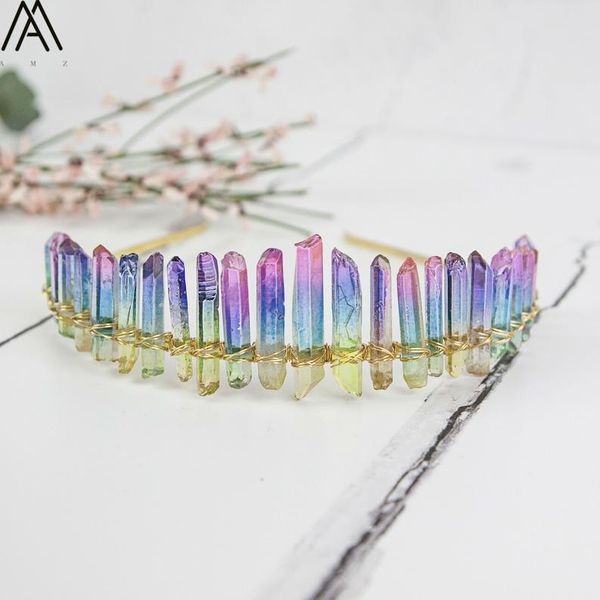 hair clips & barrettes gold wire wrapped titanium rainbow quartz stick point crown tiara headband for women crystal jewelry hg083amci, Golden;silver
hair clips & barrettes gold wire wrapped titanium rainbow quartz stick point crown tiara headband for women crystal jewelry hg083amci, Golden;silver