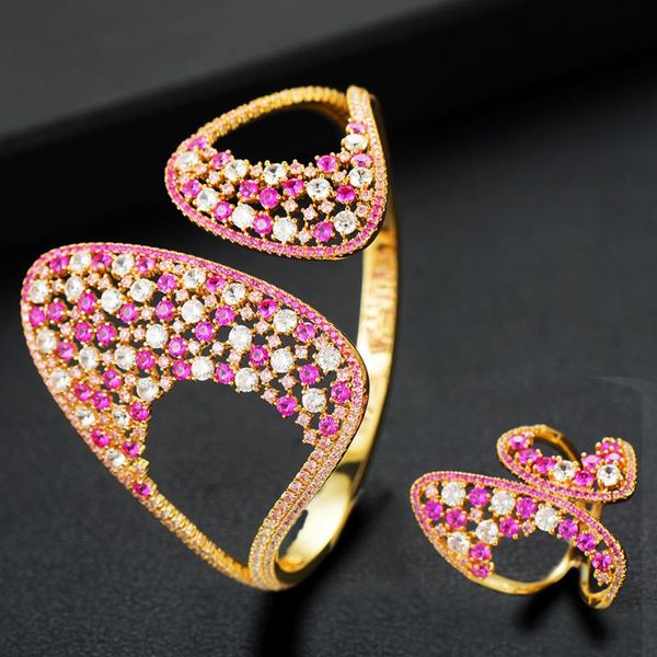 earrings & necklace godk korea luxury wide 2pcs bracelets/ring cubic zirconia open bangle rings trendy girls women patry wedding jewelry set, Silver
earrings & necklace godk korea luxury wide 2pcs bracelets/ring cubic zirconia open bangle rings trendy girls women patry wedding jewelry set, Silver