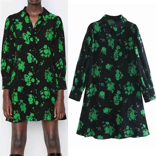 black printed shirt dress women lapel collar long sleeve vintage mini woman button-up loose casual ladies es 210519, Black;gray
black printed shirt dress women lapel collar long sleeve vintage mini woman button-up loose casual ladies es 210519, Black;gray