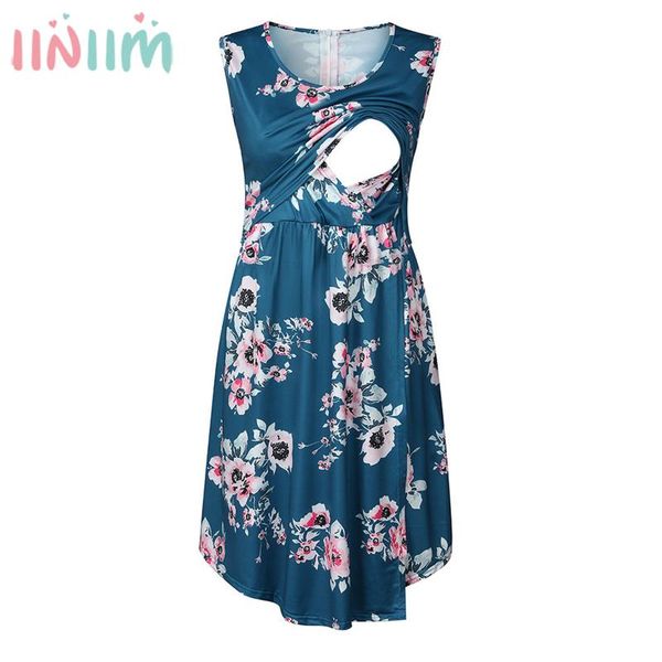 pregnant women floral dress maternity cotton sleeveless nursing breastfeeding dresses pregnancy tunic, White
pregnant women floral dress maternity cotton sleeveless nursing breastfeeding dresses pregnancy tunic, White